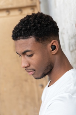 Logo trade corporate gifts image of: Urban Vitamin Palm Springs RCS rplastic ENC earbuds