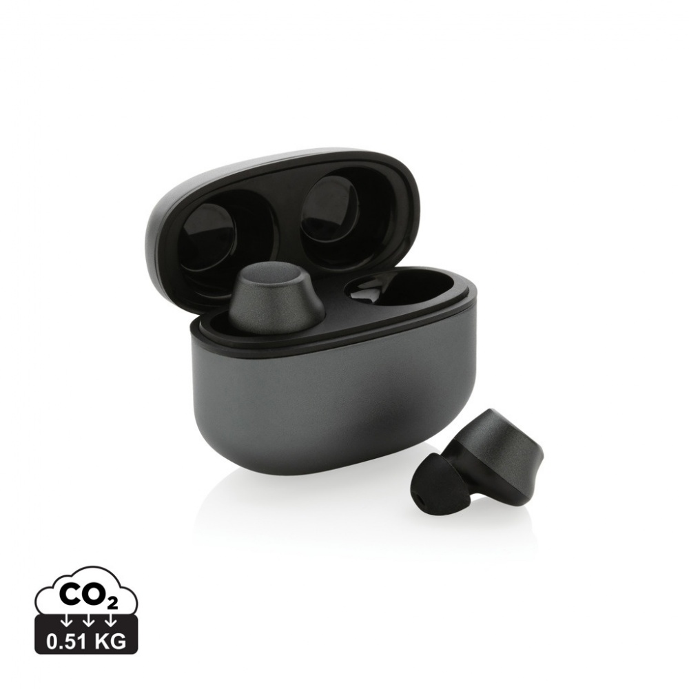 Logo trade advertising products picture of: Terra RCS recycled aluminium wireless earbuds