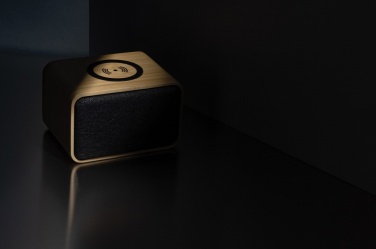 Logo trade corporate gifts image of: RCS Rplastic 3W speaker with bamboo 5W wireless