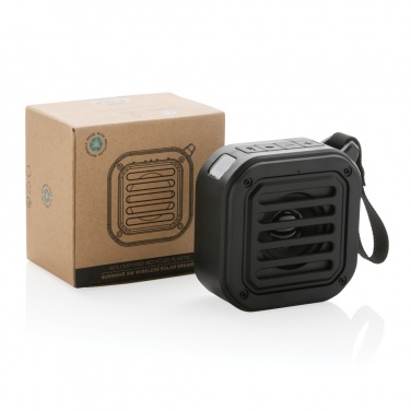 Logotrade advertising product picture of: 3W RCS recycled plastic wireless sunwave solar speaker