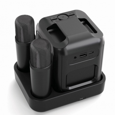 Logotrade promotional product image of: Singvibe RCS recycled plastic karaoke set with double mic