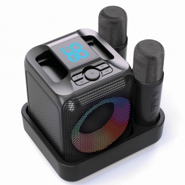 Logotrade promotional gift picture of: Singvibe RCS recycled plastic karaoke set with double mic