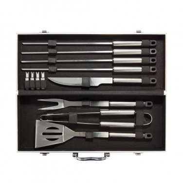Logo trade corporate gift photo of: 12 pcs barbecue set in aluminium box