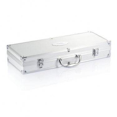 Logo trade promotional merchandise picture of: 12 pcs barbecue set in aluminium box