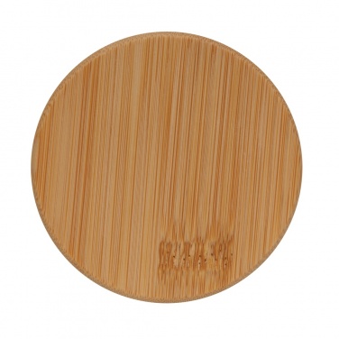 Logotrade corporate gift image of: Double wall borosilicate glass with bamboo lid 250ml 2pc set