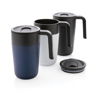 Logo trade business gifts image of: GRS Recycled PP and SS mug with handle