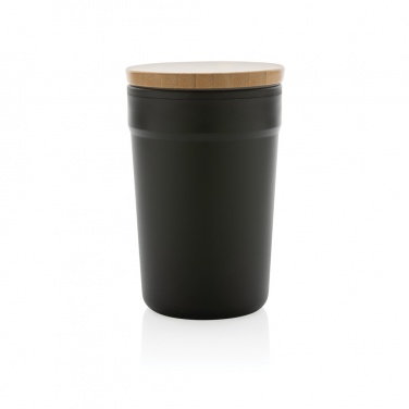 Logo trade promotional giveaways image of: GRS certified recycled PP mug with bamboo lid