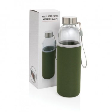 Logotrade promotional product picture of: Glass bottle with neoprene sleeve