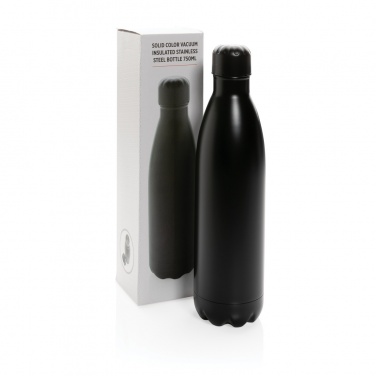 Logo trade promotional merchandise photo of: Solid colour vacuum stainless steel bottle 750ml