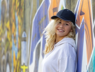 Logotrade corporate gift picture of: Impact AWARE™ Brushed rcotton 6 panel contrast cap 280gr