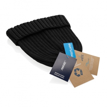 Logo trade corporate gift photo of: Kennedi AWARE™ Polylana® beanie with large rib