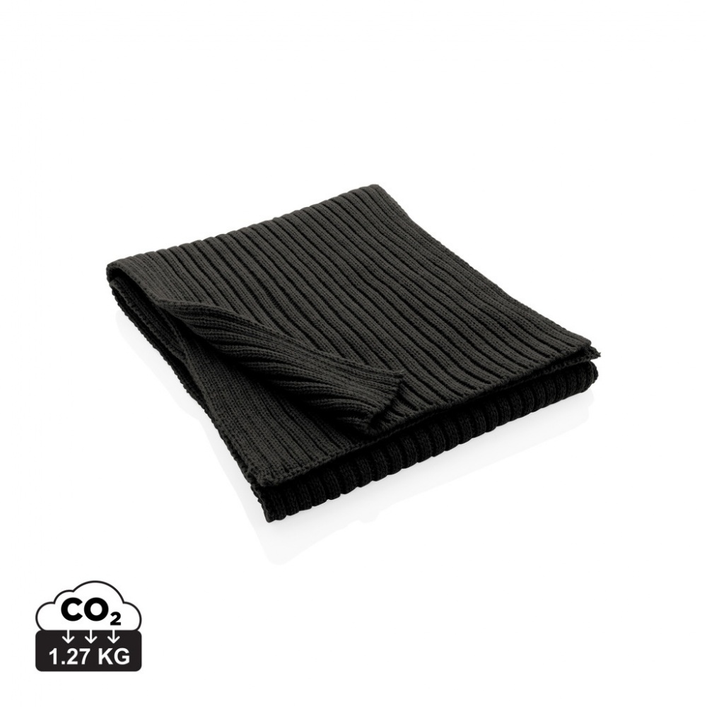 Logo trade promotional merchandise photo of: Impact AWARE™ Polylana® knitted scarf 180 x 25cm