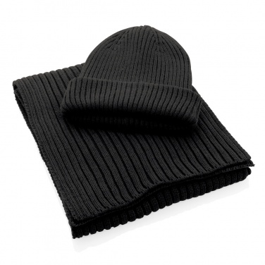 Logo trade promotional products image of: Impact AWARE™ Polylana® knitted scarf 180 x 25cm