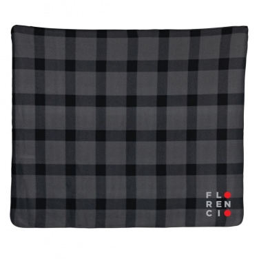 Logo trade corporate gift photo of: Soft plaid fleece blanket
