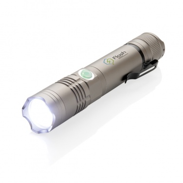Logo trade promotional merchandise photo of: Rechargeable 3W flashlight