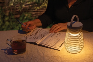 Logotrade advertising product image of: Aurora RCS recycled plastic USB re-chargeable table lamp