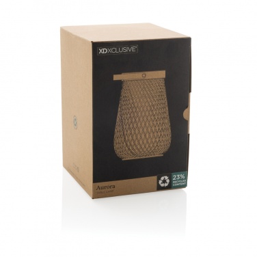 Logo trade promotional items picture of: Aurora RCS recycled plastic USB re-chargeable table lamp