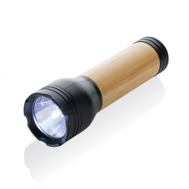 Logo trade promotional merchandise image of: Lucid 3W RCS certified recycled plastic & bamboo torch