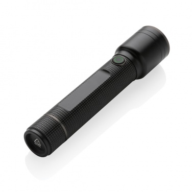 Logo trade promotional merchandise picture of: Gear X RCS recycled aluminum USB-rechargeable torch large