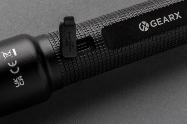 Logotrade corporate gift picture of: Gear X RCS recycled aluminum USB-rechargeable torch large