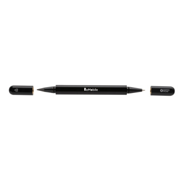 Logo trade advertising products picture of: Swiss Peak Storm RCS recycled aluminum dual tip pen