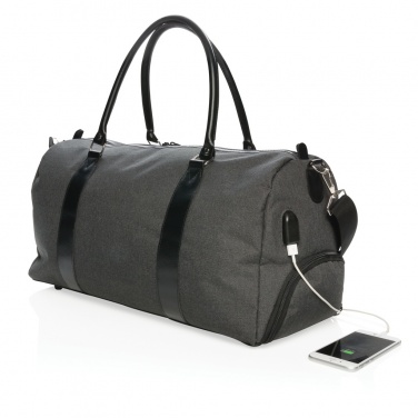 Logo trade promotional items image of: Weekend bag with USB A output