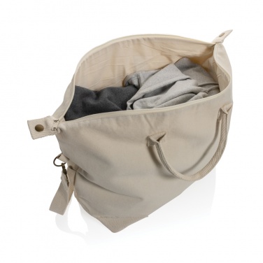 Logotrade business gift image of: Kezar AWARE™ 500 gsm recycled canvas deluxe weekend bag