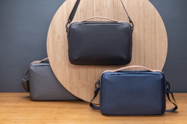 Logo trade corporate gifts image of: Impact AWARE™ 300D two tone deluxe 15.6" laptop bag