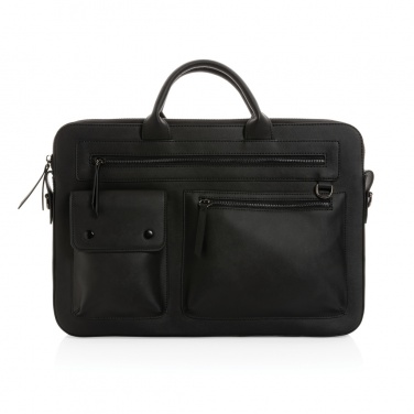 Logo trade promotional giveaways image of: Swiss Peak GRS recycled PU 14 inch laptop bag