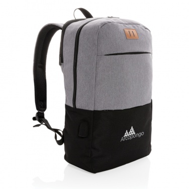 Logotrade promotional giveaway picture of: Modern 15.6" USB & RFID laptop backpack PVC free
