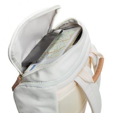 Logo trade corporate gifts picture of: Impact AWARE™ 16 oz. recycled canvas 15" laptop backpack