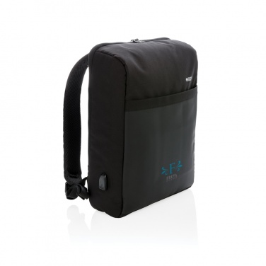 Logo trade corporate gifts image of: Swiss Peak 15" anti-theft RFID & USB backpack PVC free