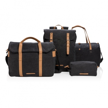 Logo trade promotional gifts picture of: Canvas laptop backpack PVC free