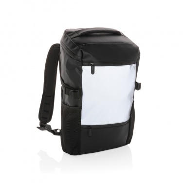 Logo trade advertising products image of: PU high visibility easy access 15.6" laptop backpack