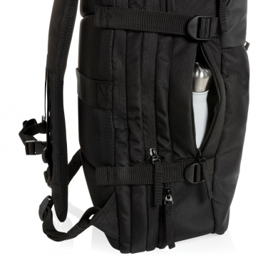 Logo trade promotional items image of: Swiss Peak AWARE™ RPET 15.6' expandable weekend backpack