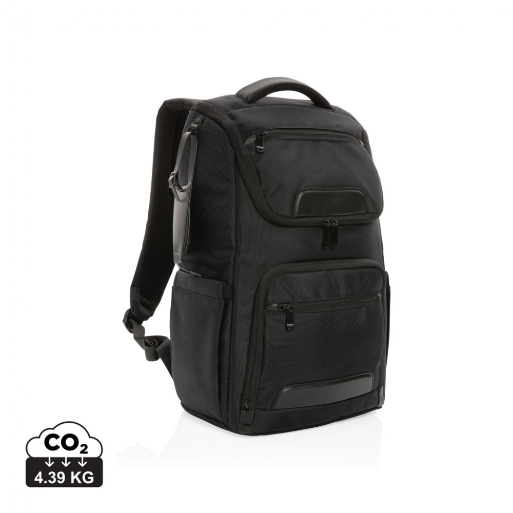 Logotrade advertising products photo of: Swiss Peak AWARE™ RPET Voyager 15.6" laptop backpack
