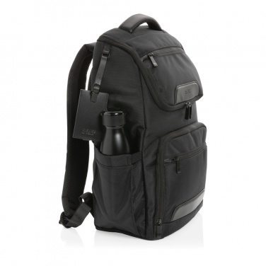 Logo trade promotional merchandise photo of: Swiss Peak AWARE™ RPET Voyager 15.6" laptop backpack