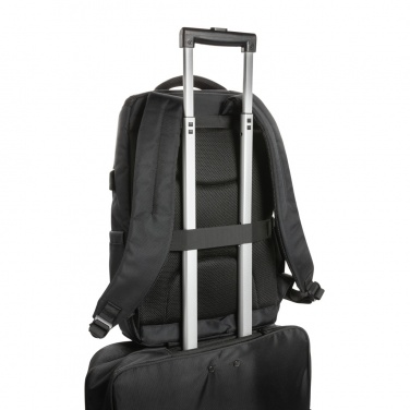 Logo trade promotional product photo of: Swiss Peak AWARE™ RPET Voyager 15.6" laptop backpack