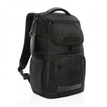Logo trade promotional giveaways image of: Swiss Peak AWARE™ RPET Voyager 15.6" laptop backpack