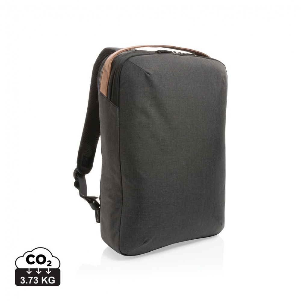 Logo trade promotional gifts image of: Impact AWARE™ 300D two tone deluxe 15.6" laptop backpack