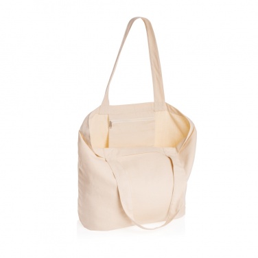 Logotrade business gift image of: Impact Aware™ 240 gsm rcanvas shopper w/pocket undyed
