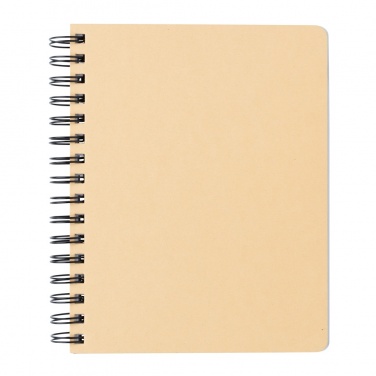 Logotrade promotional merchandise picture of: A5 Kraft spiral notebook with sticky notes