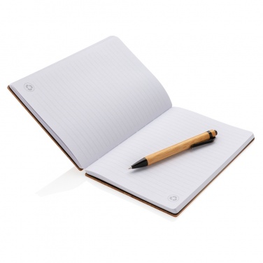 Logotrade promotional gift image of: A5 Bamboo notebook & pen set
