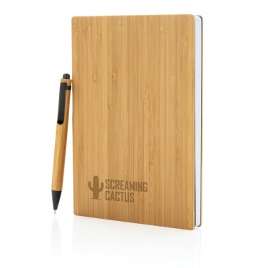 Logotrade corporate gifts photo of: A5 Bamboo notebook & pen set