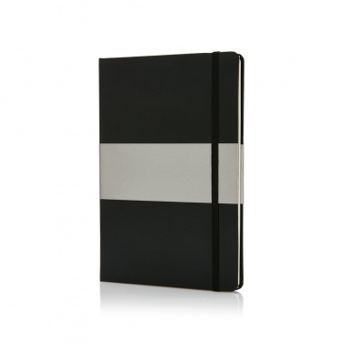 Logo trade promotional gifts picture of: Deluxe hardcover A5 notebook
