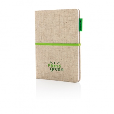 Logo trade promotional items image of: A5 jute notebook