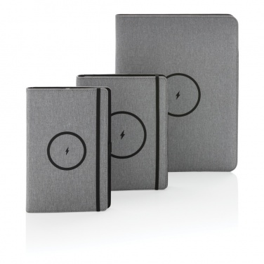 Logotrade promotional gift image of: Air 5W wireless charging notebook with 5000mAh powerbank
