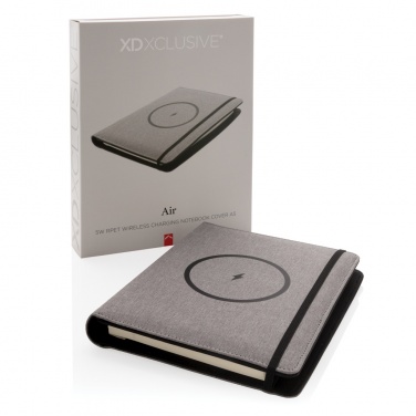 Logotrade promotional merchandise photo of: Air 5W wireless charging notebook with 5000mAh powerbank