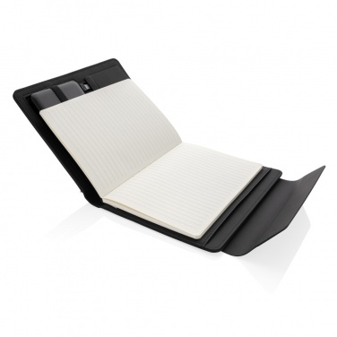 Logo trade promotional items picture of: Fiko wireless charging A5 portfolio with powerbank