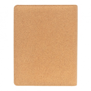 Logo trade promotional merchandise photo of: Deluxe cork portfolio A5 with pen